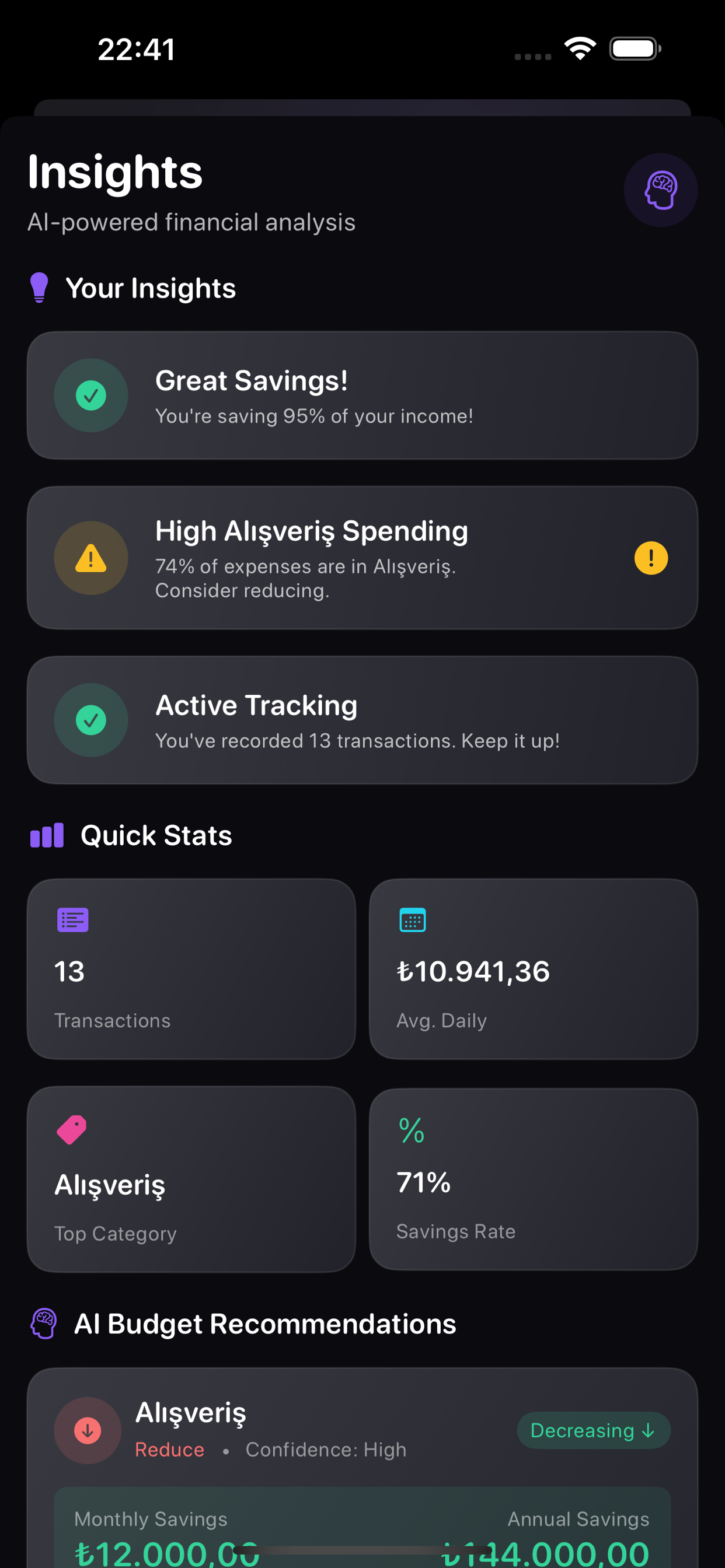 Finance Tracker iPhone screenshot 2